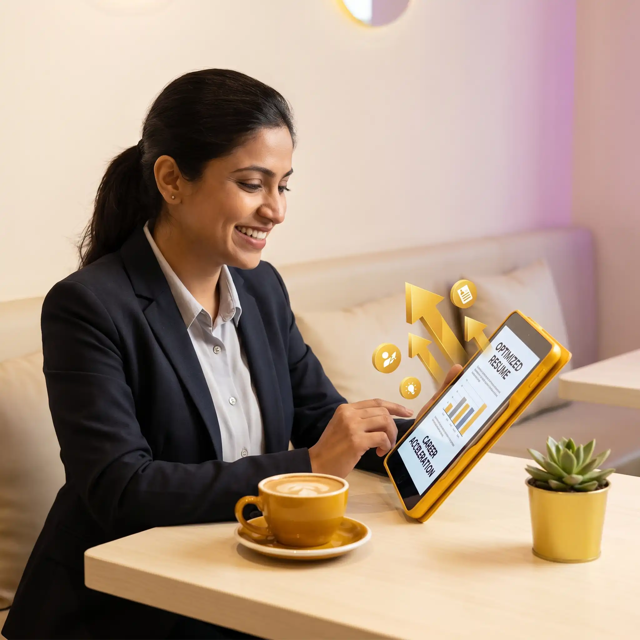 A confident professional accelerating their career growth with our individual career services starting at ₹499.