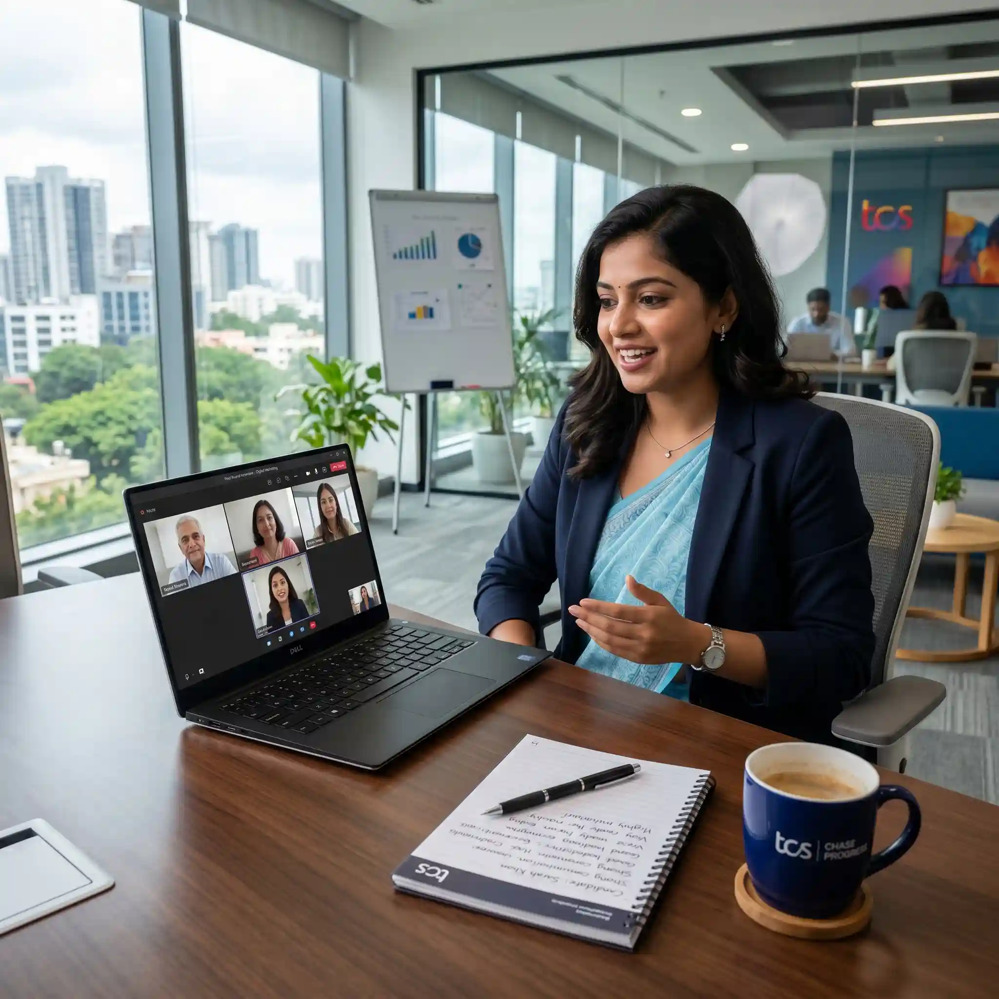 A professional improving their communication skills through expert mock interview preparation.